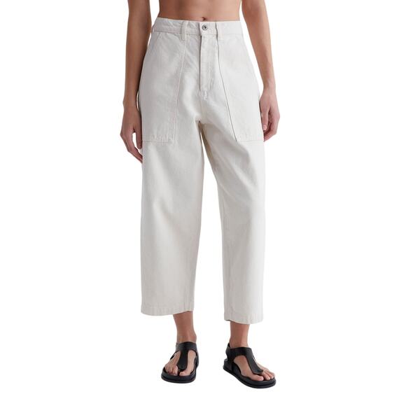 Adriano Goldschmied Opal Stone Camille Utility Barrel High Waisted Jeans Size 24 - Picture 1 of 11